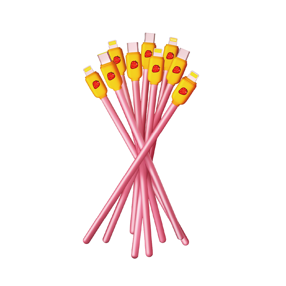 Cable Yookie Strawberry Bar USB-C a Lightning