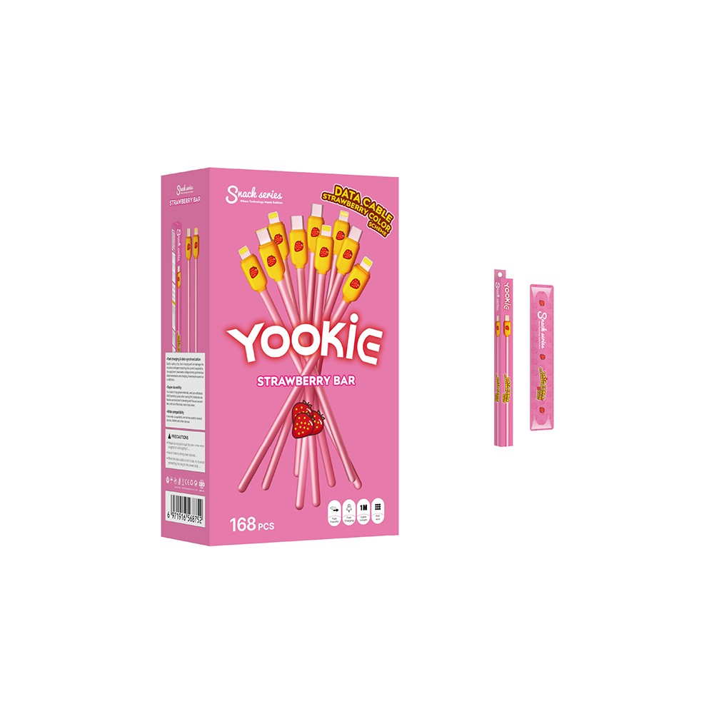 Cable Yookie Strawberry Bar USB-C a Lightning