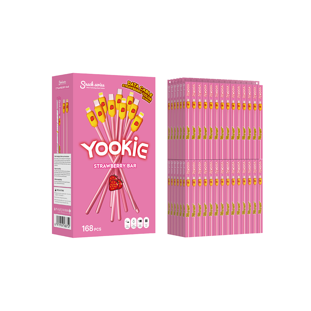 Cable Yookie Strawberry Bar USB-C a Lightning