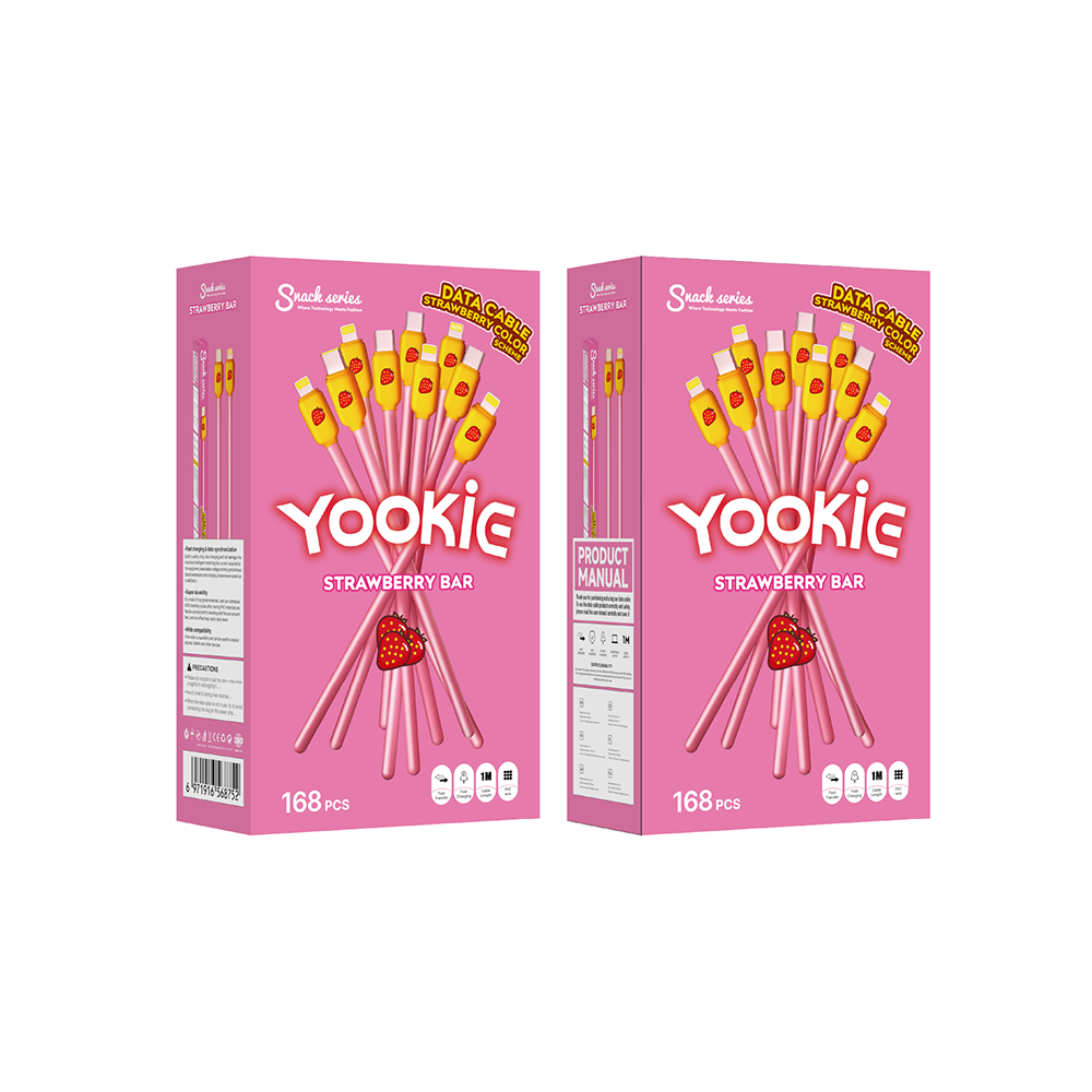 Cable Yookie Strawberry Bar USB-C a Lightning