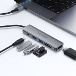 Hub 6 en 1 Acefast J18 USB-C – Estación de Acoplamiento con HDMI 4K y Puertos USB
