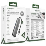 Hub 6 en 1 Acefast J18 USB-C – Estación de Acoplamiento con HDMI 4K y Puertos USB