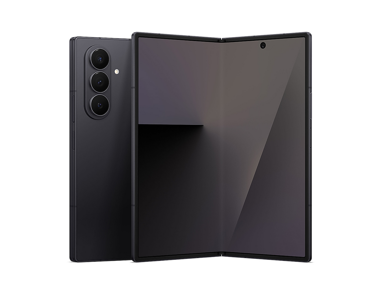 Samsung Galaxy Z Fold7 Jetblack trasera y pantalla desplegada