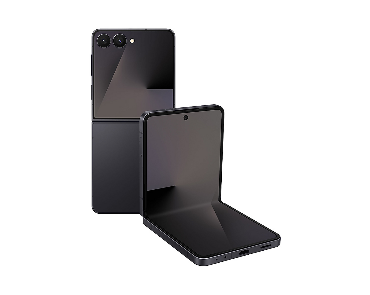Samsung Galaxy Z Flip7 Jetblack cerrado y abierto