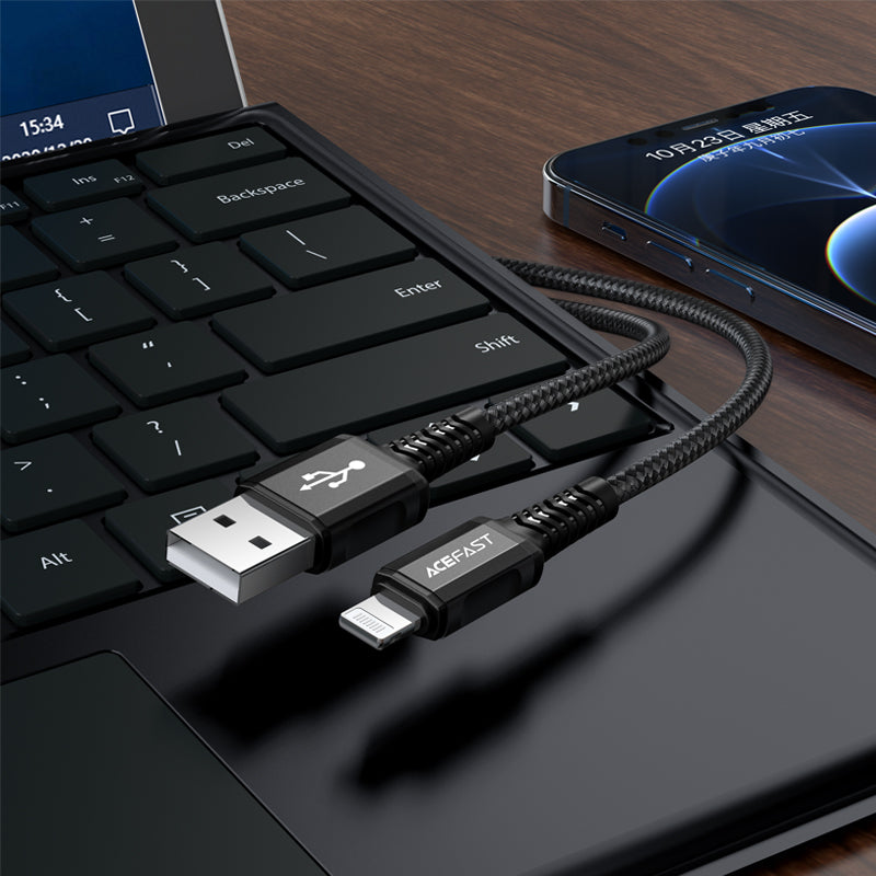 Cable Acefast USB-A a Lightning (1,2Mt)