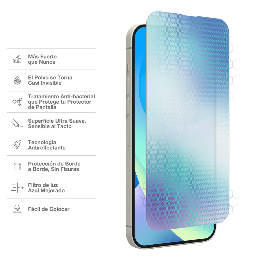 ZAGG InvisibleShield Glass XTR2 Per IPhone 14 Pro Max, Vetro Antiriflesso Con Hexiom Impact E Installazione Antipolvere